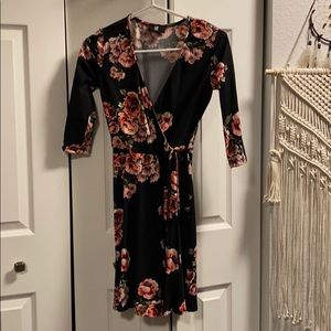 Black and floral dress